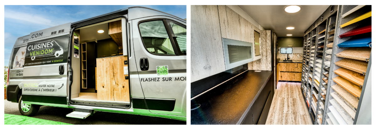 Un camion (extérieur / intérieur) de Cuisines Venidom